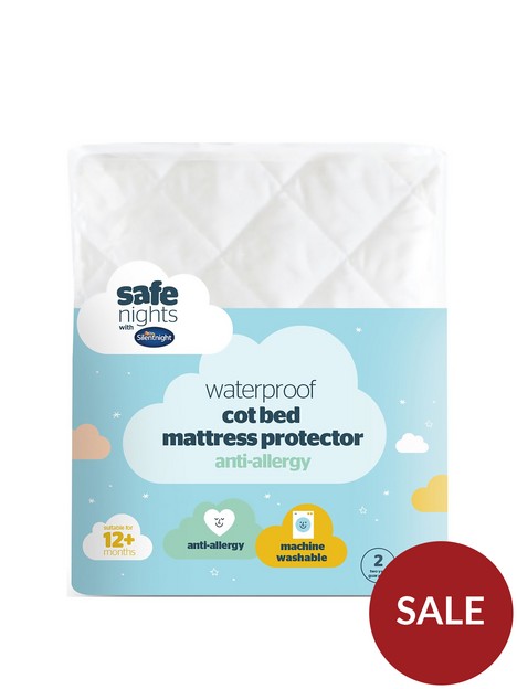 silentnight-safe-nights-waterproof-mattress-protector-cot-bed-white