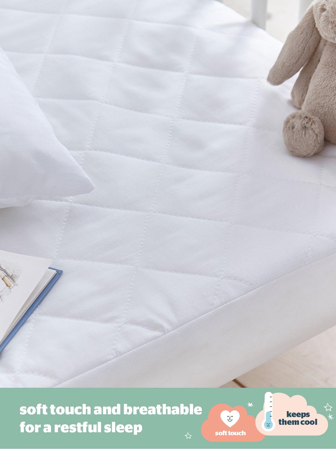  image of silentnight-safe-nights-waterproof-anti-allergy-cot-bed-mattress-protector-140cm-x-70cm