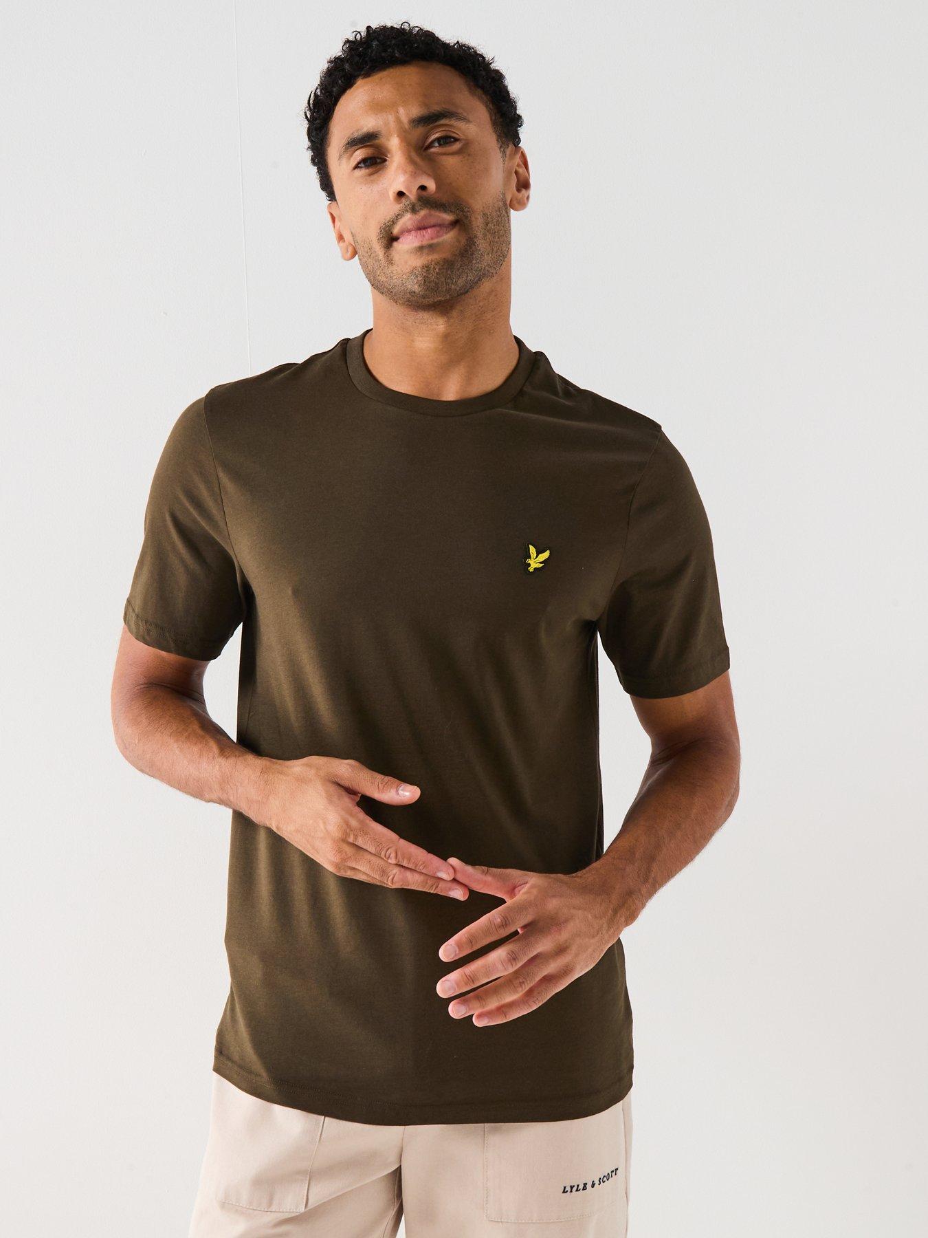 Image 1 of 5 of Lyle & Scott Regular Fit Plain T-Shirt - Dark Green - Olive