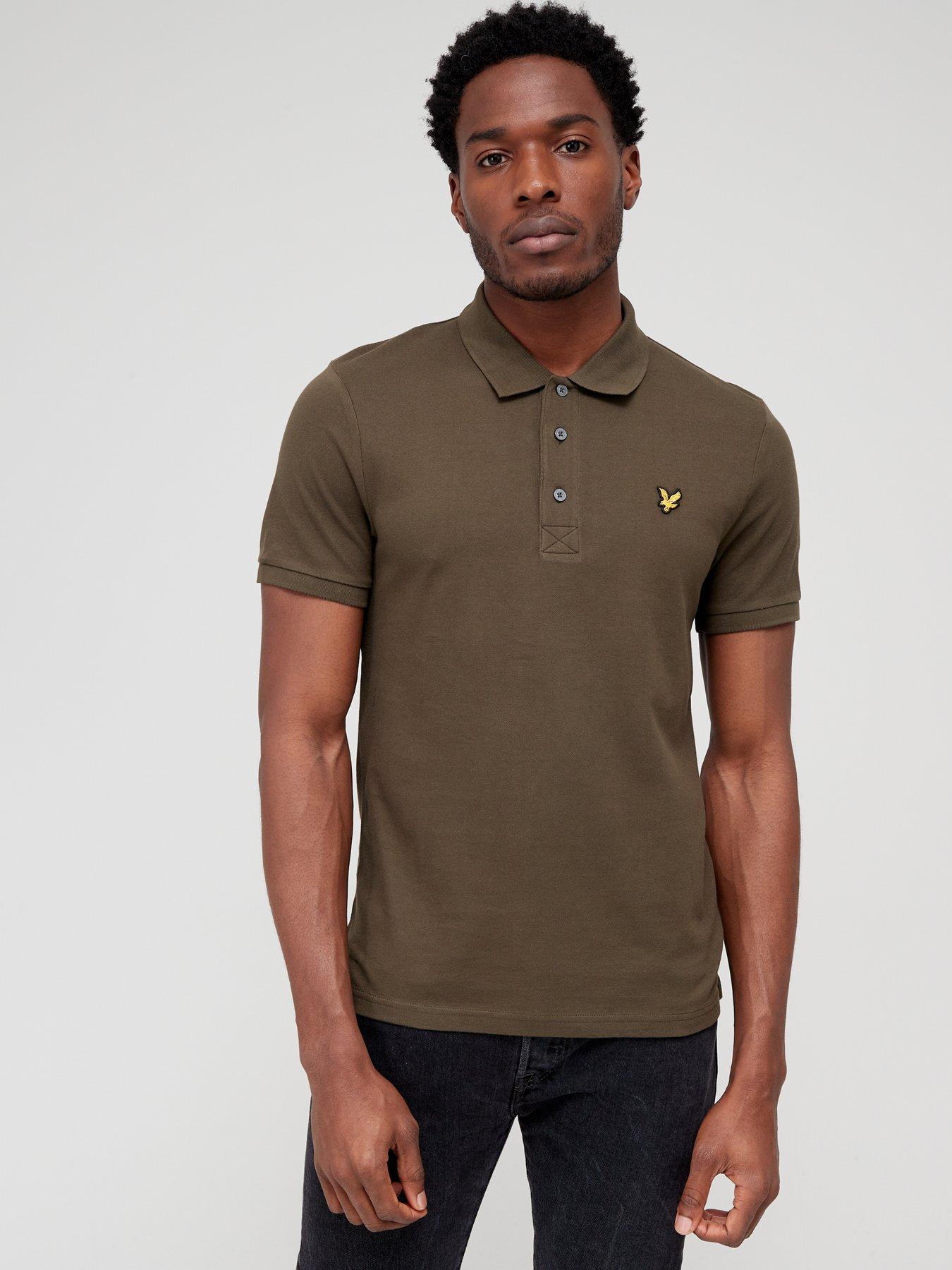 Image 1 of 4 of Lyle & Scott Plain Polo Shirt - Dark Green