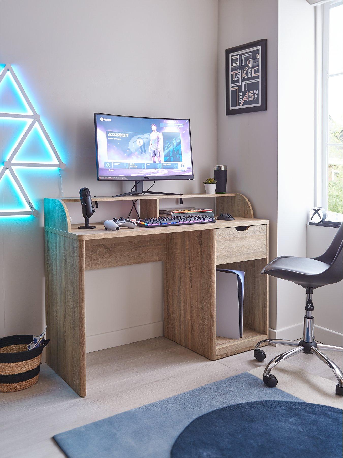 Oak effect gaming desk discount