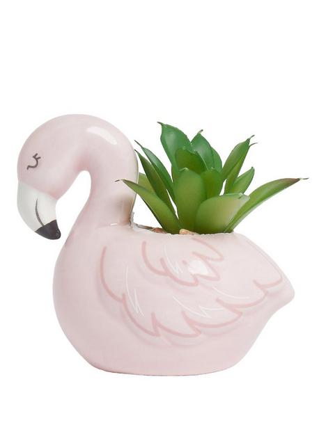 new-look-flamingo-planter-with-artificial-plant