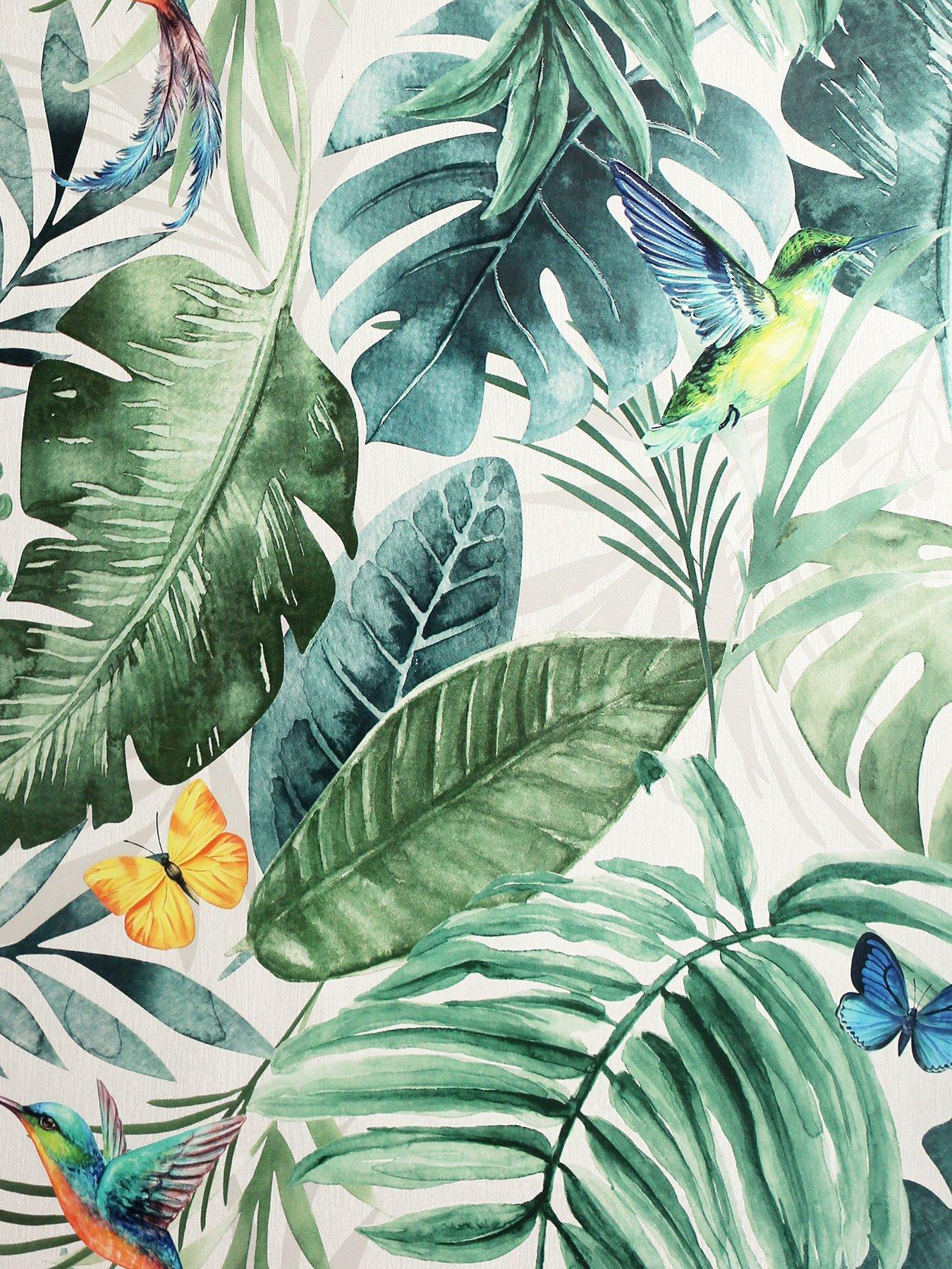 ARTHOUSE Tropical Rainforest Green Wallpaper