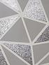  image of arthouse-sequin-fragments-silver-grey-wallpaper