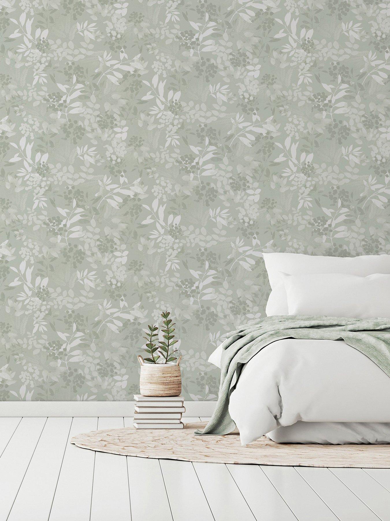 ARTHOUSE Soft Leaves Green Wallpaper | littlewoods.com