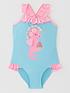  image of mini-v-by-very-girls-recycled-polyester-seahorse-swimsuit-blue