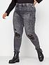 yours-yours-jenny-28-rip-knee-jegging-washed-blackfront