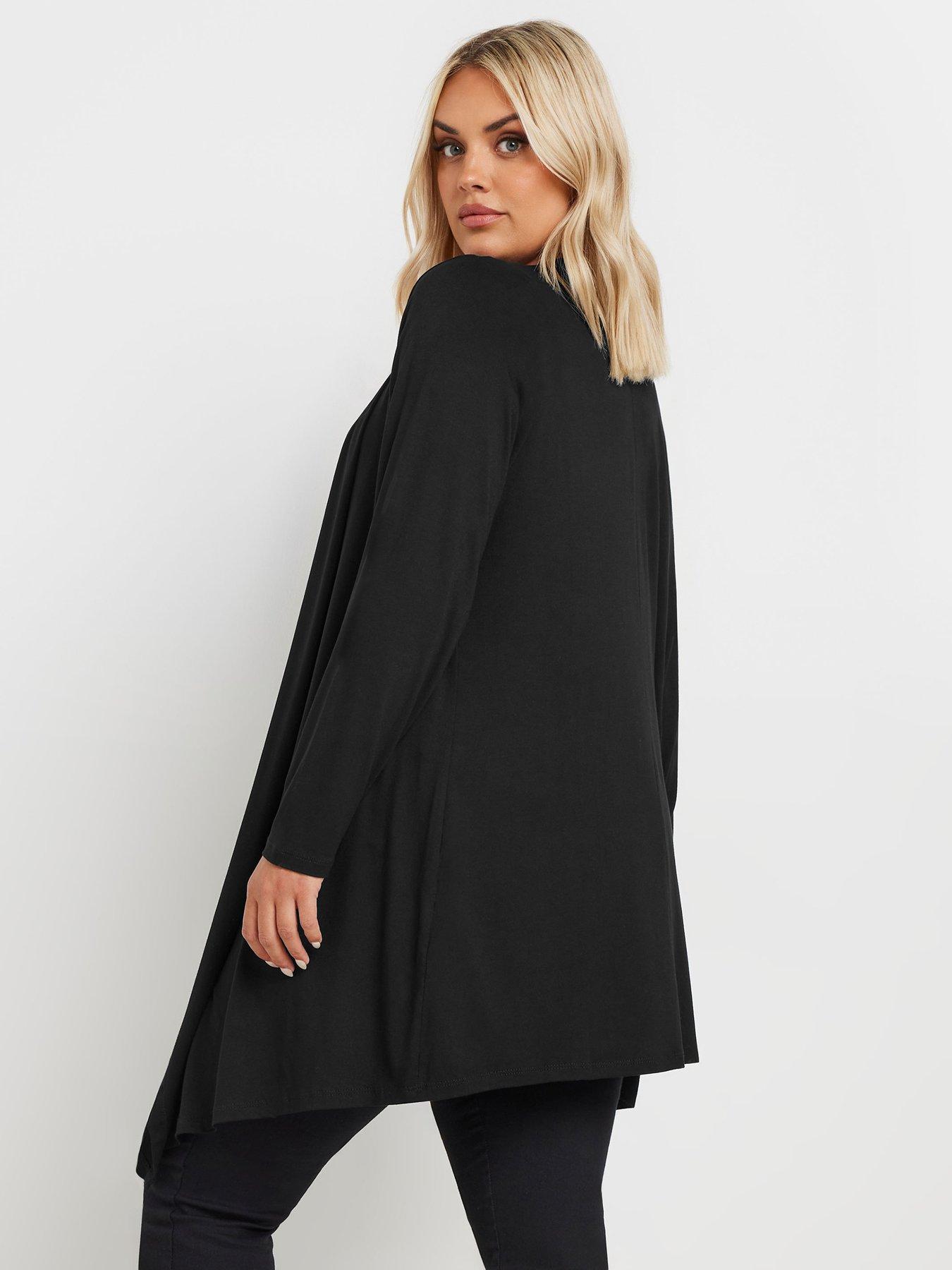 Image 2 of 4 of Yours Waterfall Cardigan -&nbsp;Black