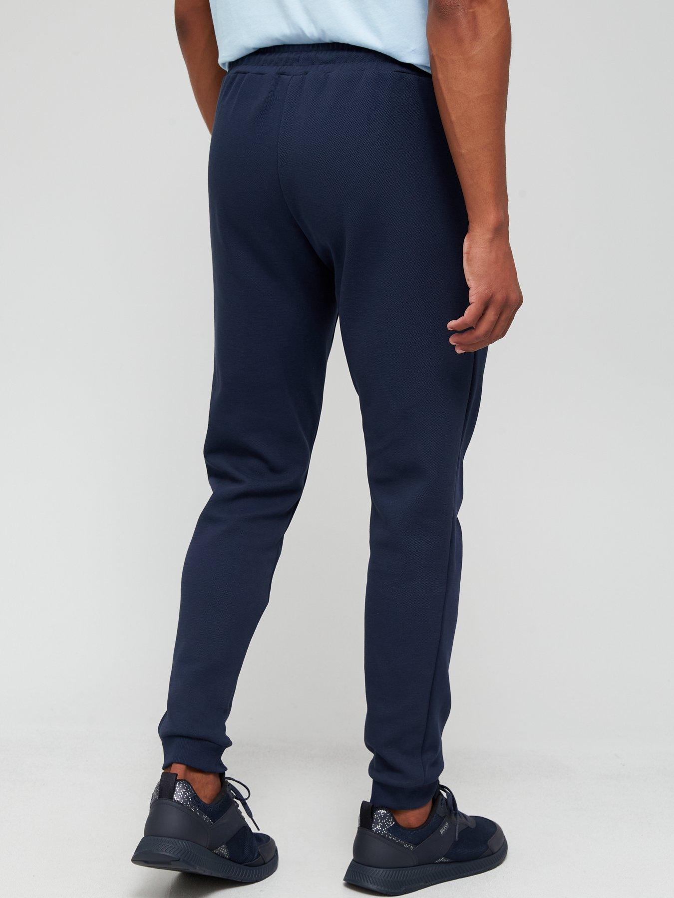 BOSS Hadiko Curved Logo Joggers - Navy | littlewoods.com