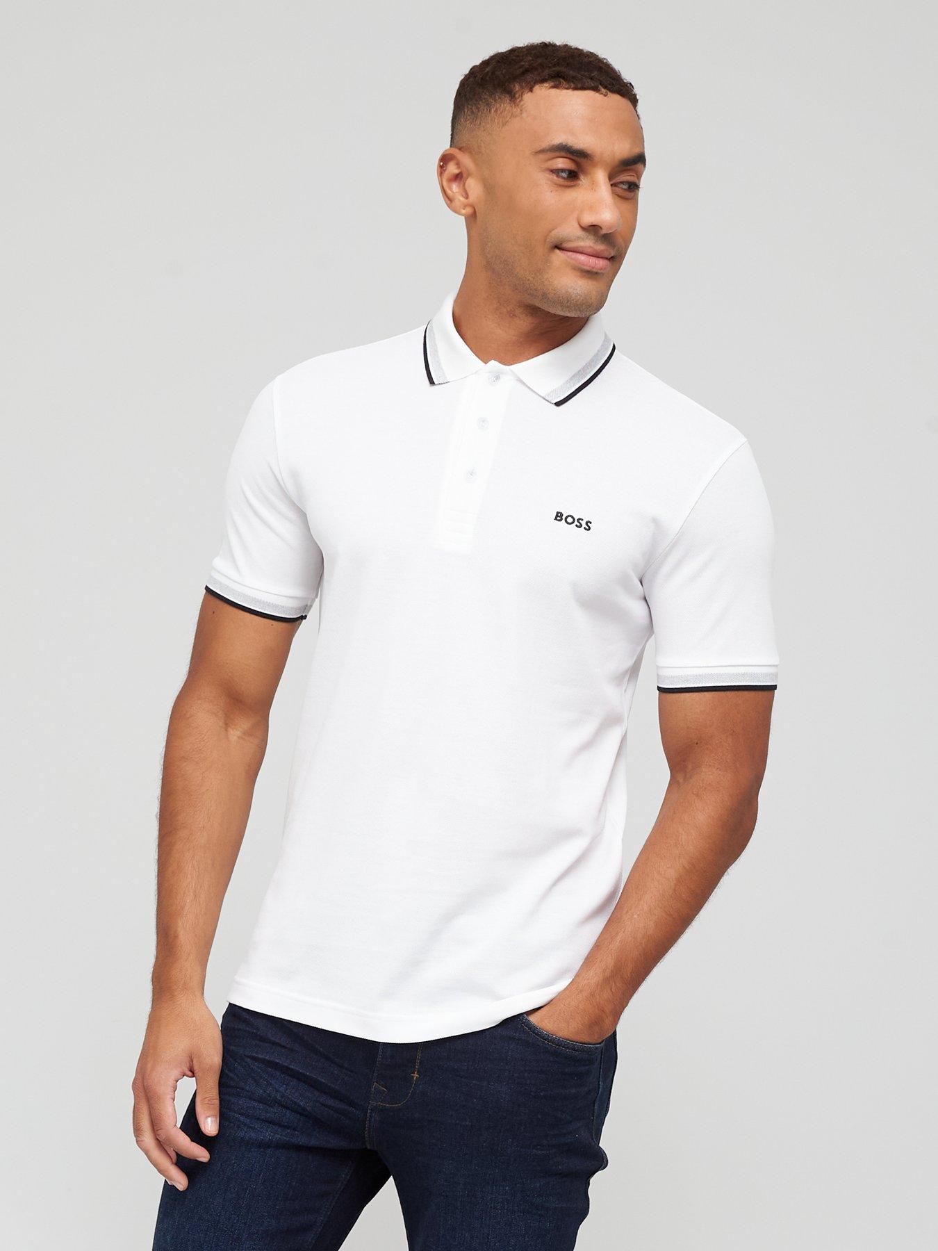 BOSS Paddy Regular Fit Polo Shirt-White