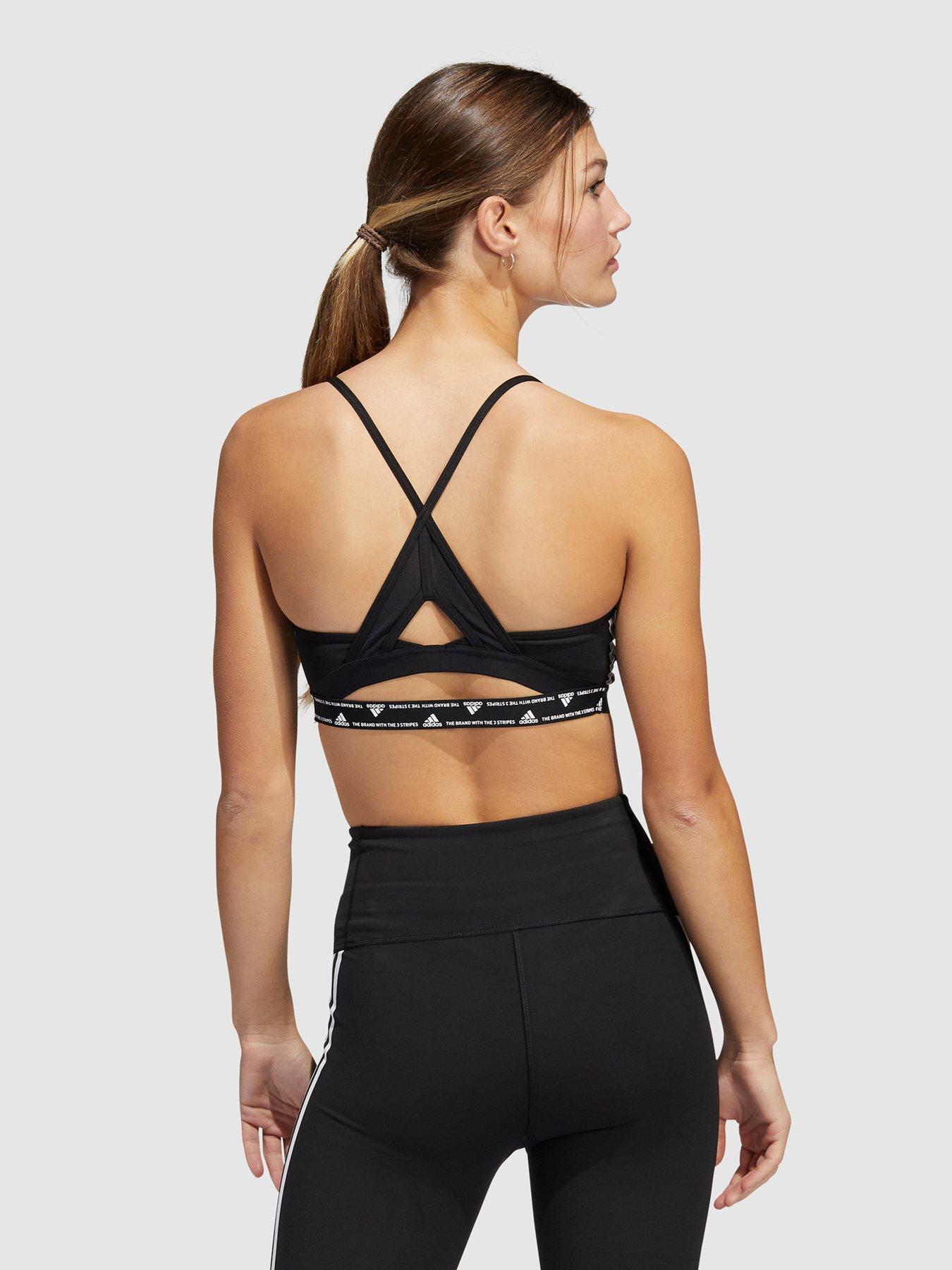adidas Yoga Essentials Printed Sports Bra - Light Support - Black