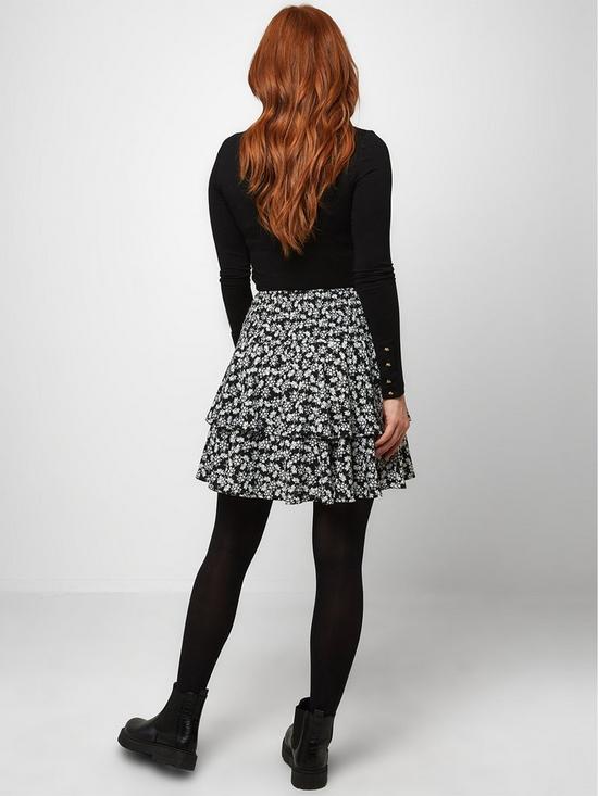 stillFront image of joe-browns-delicate-ditsy-rara-skirt--blackwhite