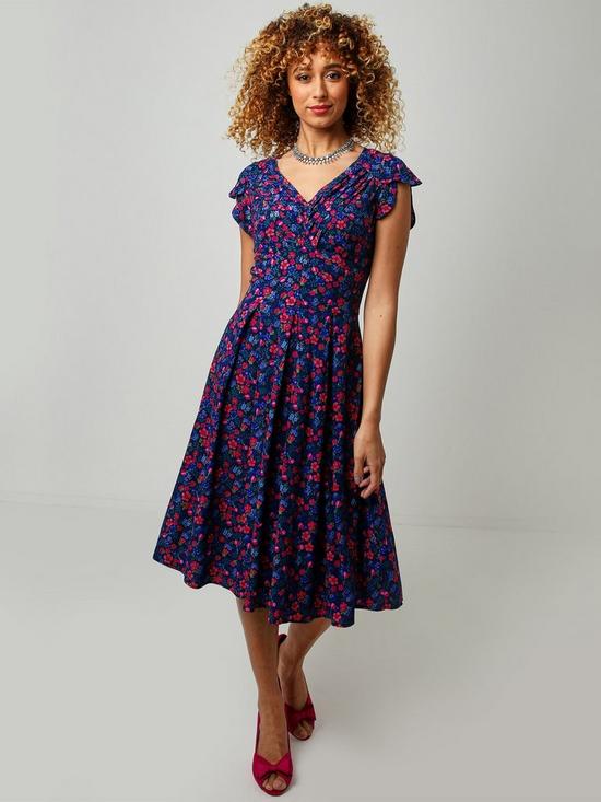 front image of joe-browns-marvellous-meadows-floral-dress--navy-multi
