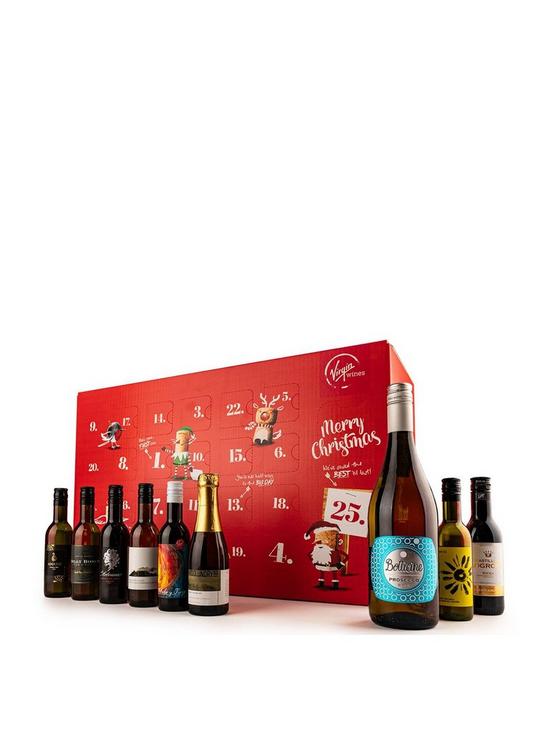 front image of virgin-wines-luxury-mixed-wine-advent-calendar-25-bottles