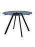  image of very-home-triplo-110-cm-round-dining-table-4-swivel-chairs-greyblack