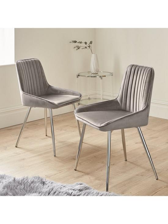 stillFront image of very-home-pair-of-alisha-standard-chrome-leggednbspdining-chairs-greychrome