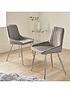  image of very-home-pair-of-alisha-standard-chrome-leggednbspdining-chairs-greychrome