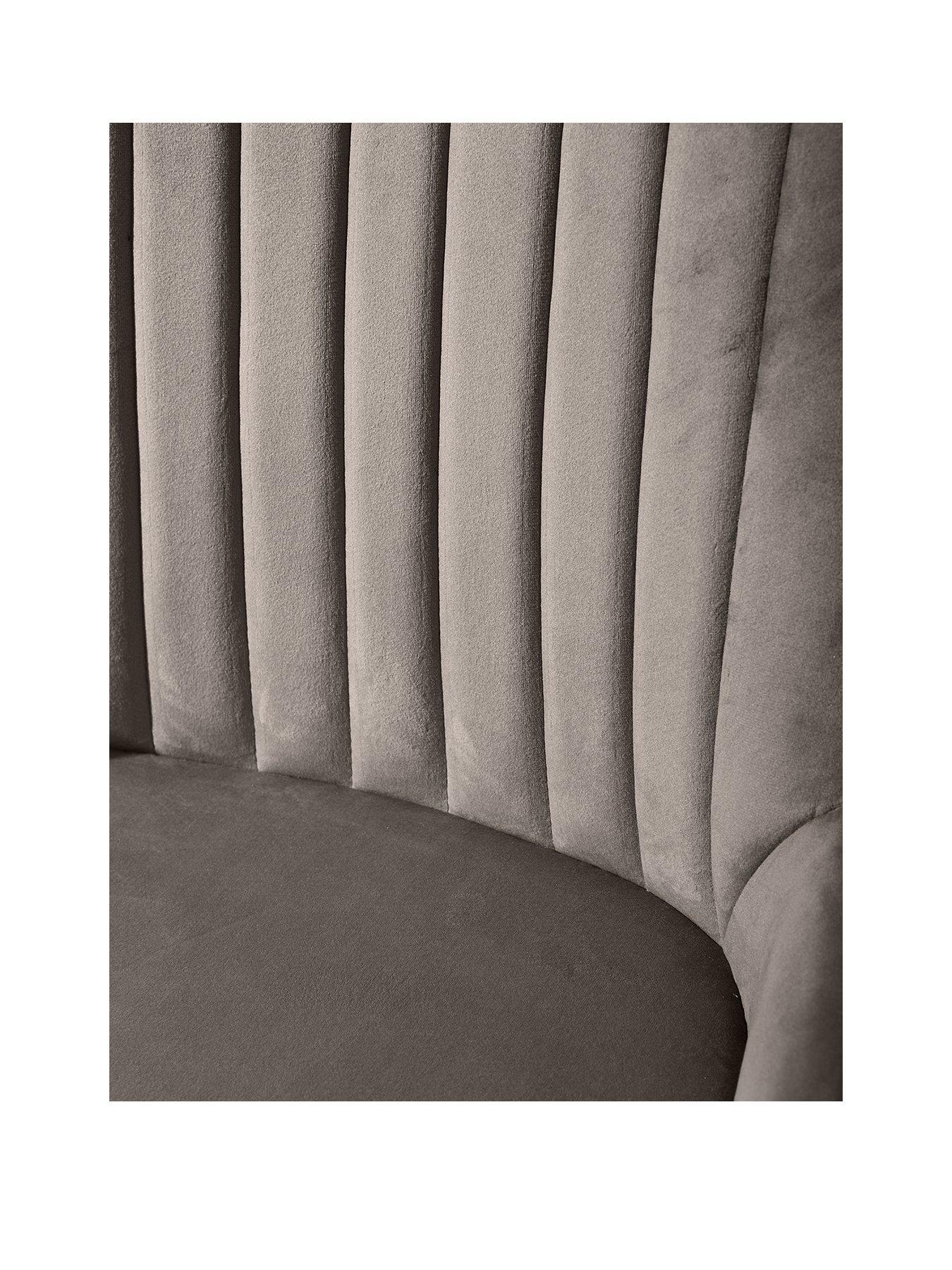 Image 2 of 3 of The Very Collection Pair of Alisha Standard Chrome Legged&nbsp;Dining Chairs - Grey/Chrome