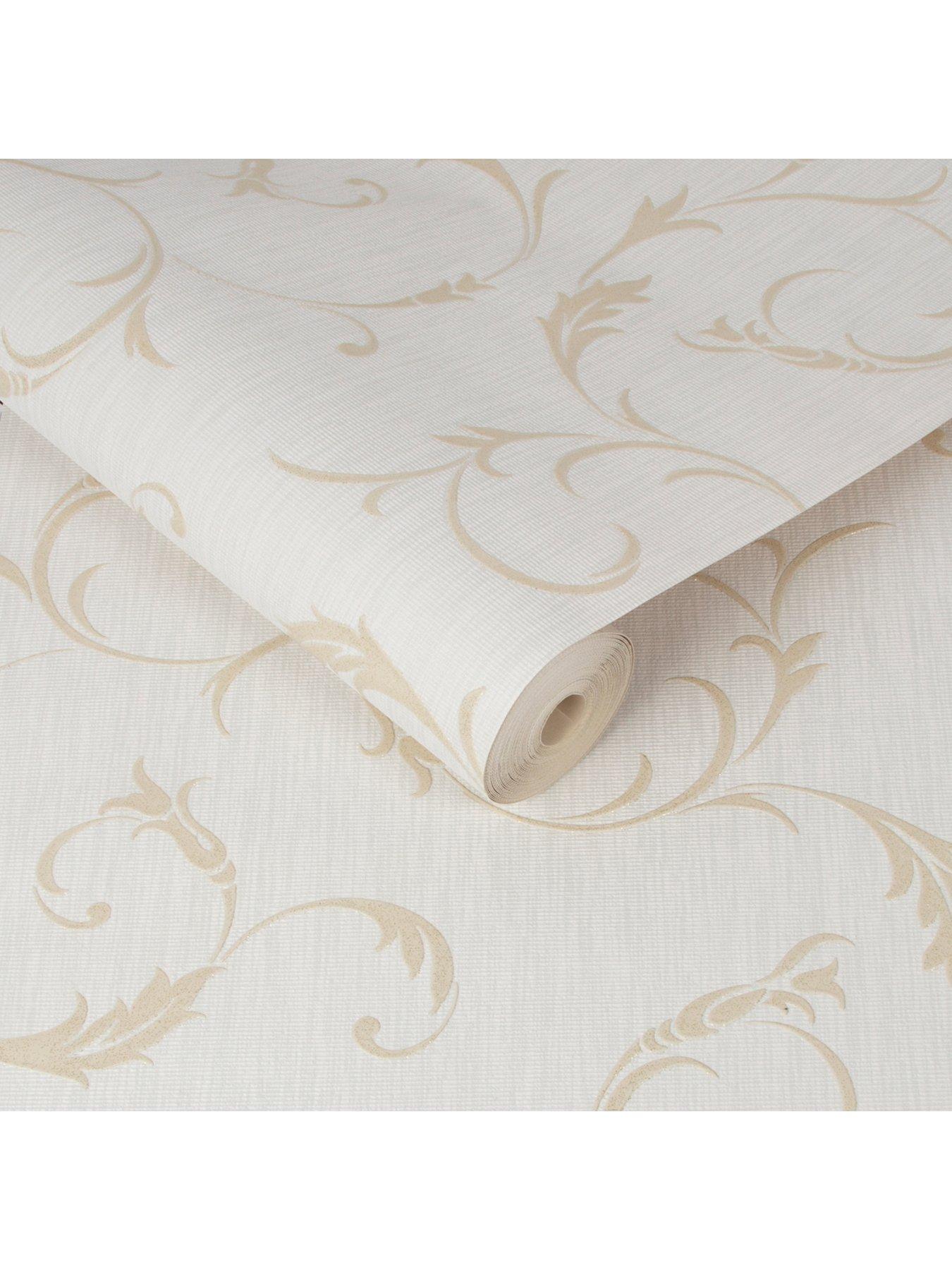  image of superfresco-nbspathena-white-gold-wallpaper