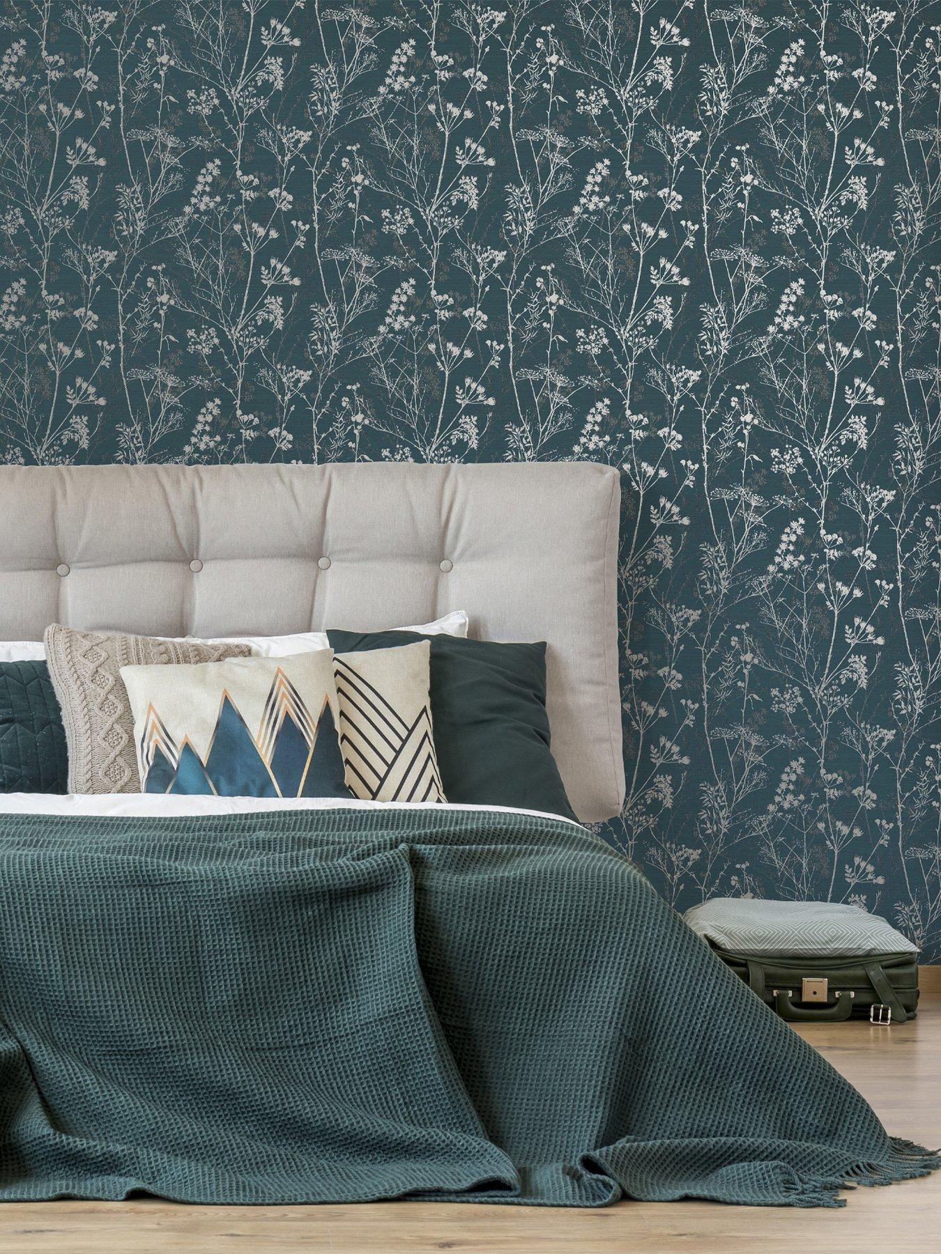 Superfresco Hedgerow Teal Wallpaper