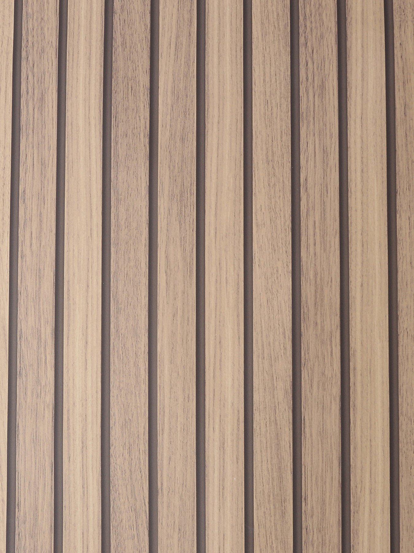 Image 3 of 3 of Fresco Wooden Slats Wallpaper