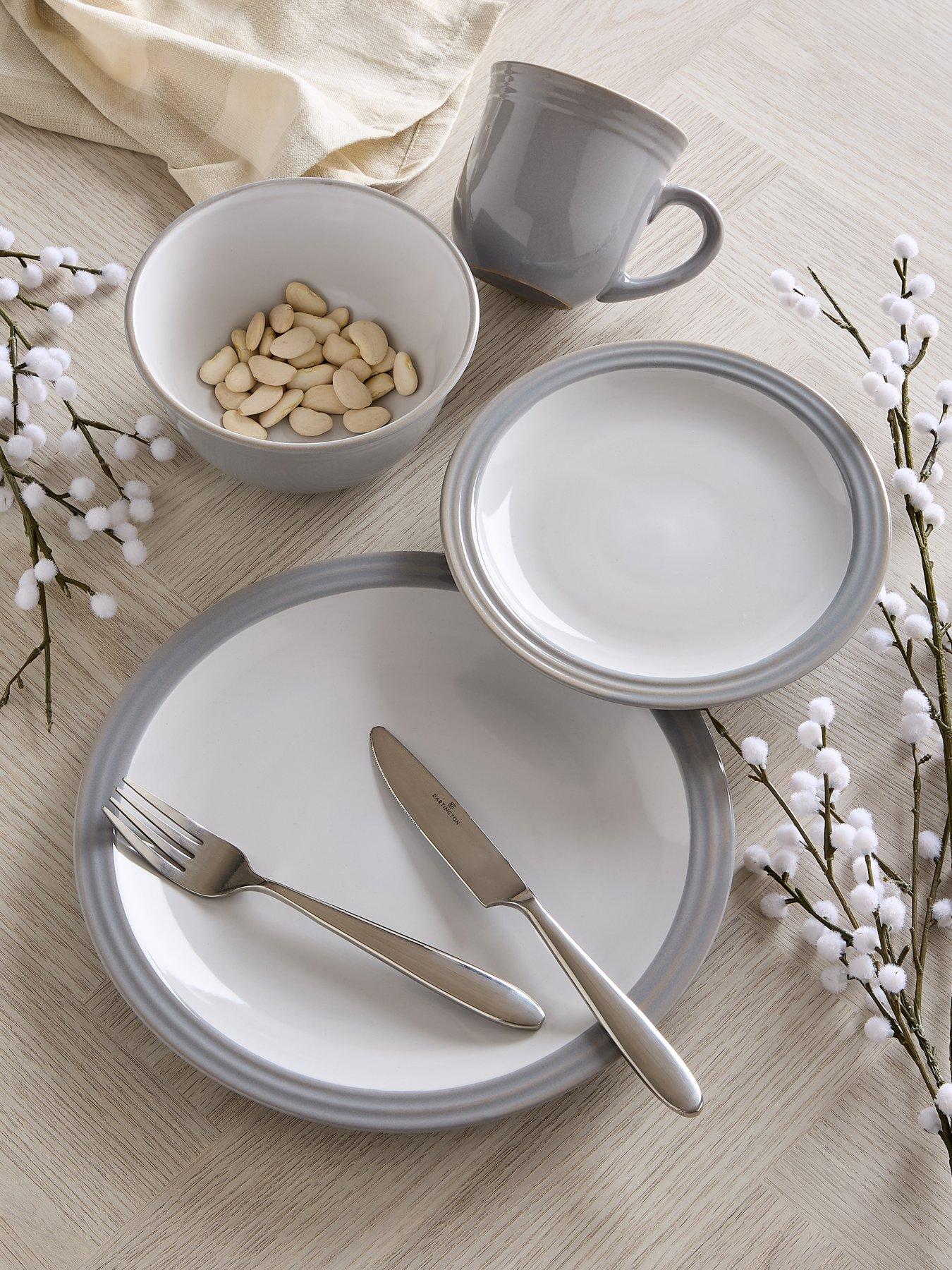 WATERSIDE 16 Piece Grey Camden Dinner Set
