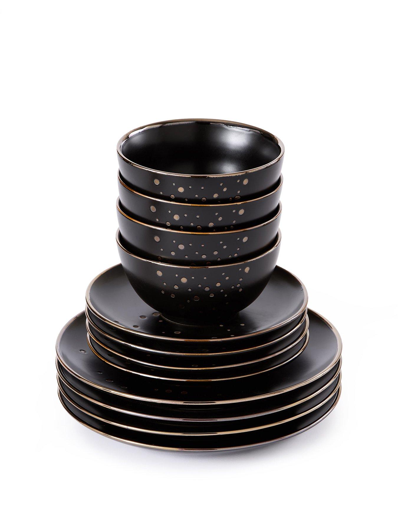 stillFront image of waterside-12-piece-gold-and-ebony-dinner-set