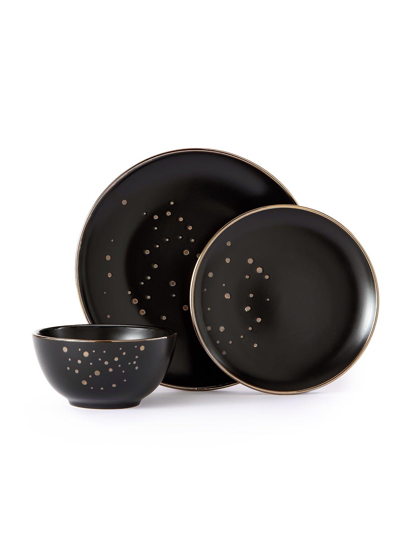  image of waterside-12-piece-gold-and-ebony-dinner-set