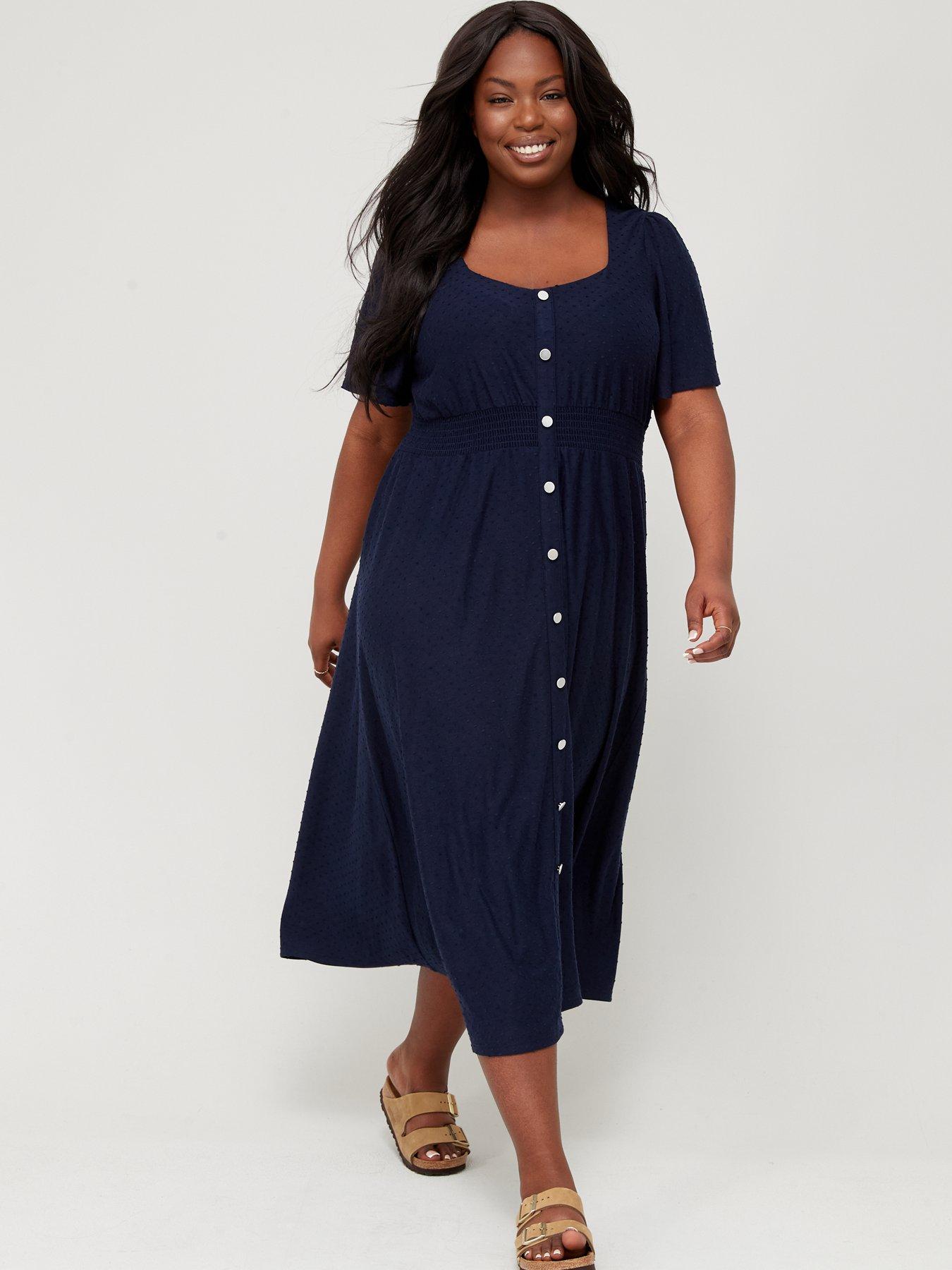 jersey midi dress plus size