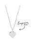  image of simply-silver-sterling-silver-personalised-engravable-heart-locket-necklace