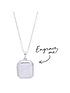  image of simply-silver-sterling-silver-personalised-engravable-octagon-locket-necklace