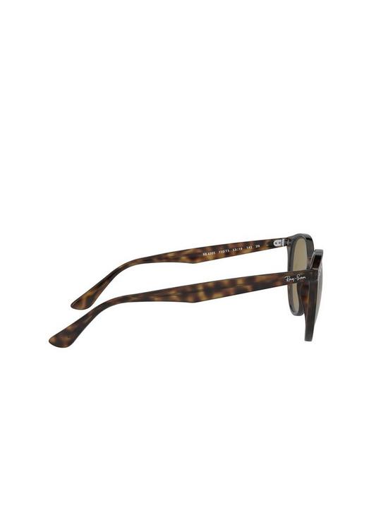 back image of ray-ban-rayban-round-tortoise-frame-brown-lens-sunglasses