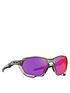  image of oakley-sport-grey-frame-purple-lens-sunglasses-grey