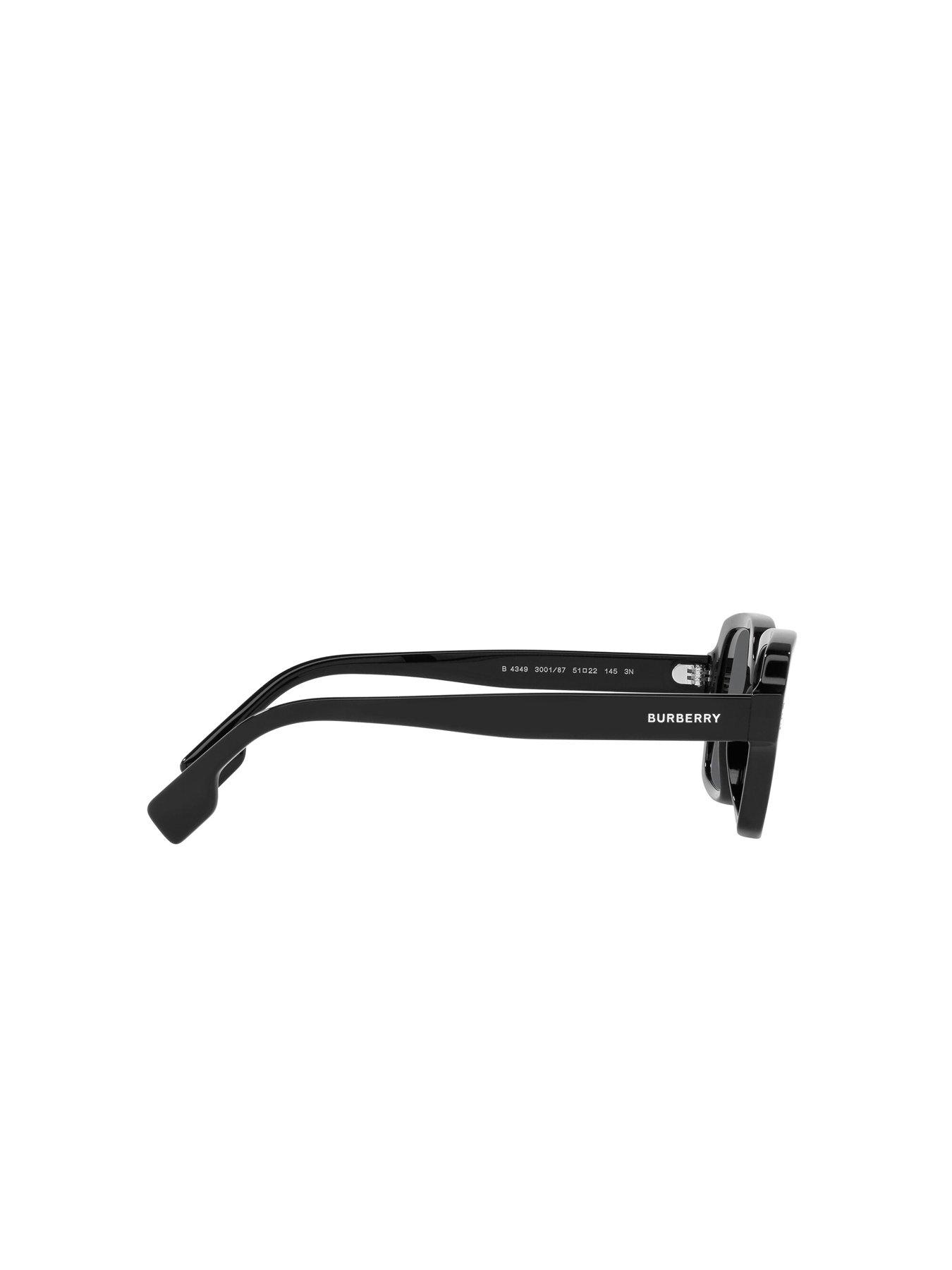 back image of burberry-rectangle-black-frame-sunglasses-black
