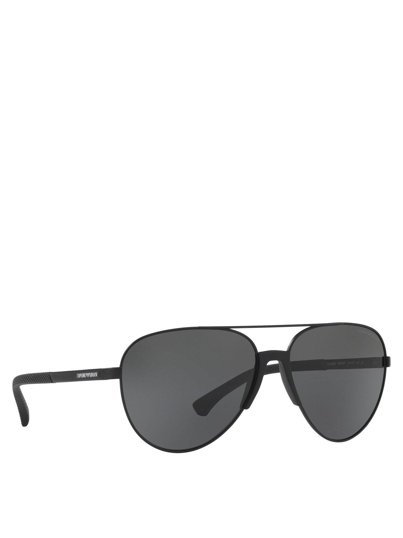 undefined Aviator Matte Black Frame Sunglasses - Black