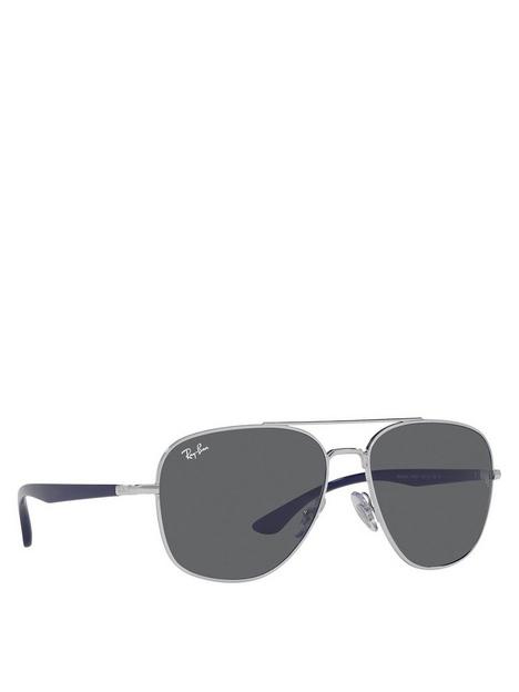 ray-ban-rayban-square-silver-metal-frame-grey-lens-sunglasses