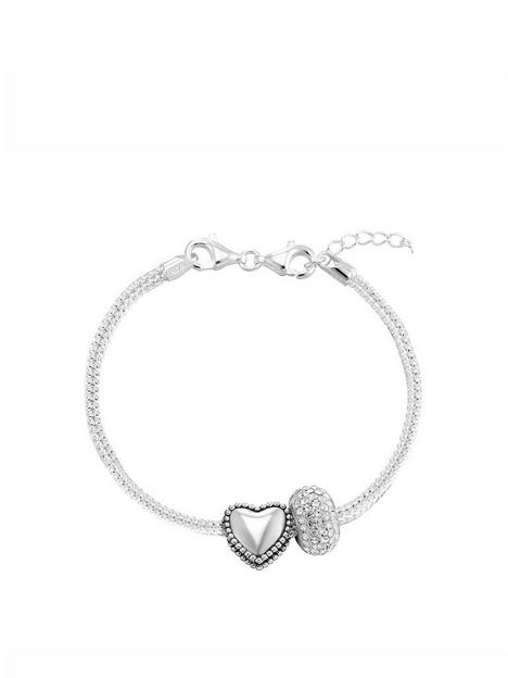 the-love-silver-collection-sterling-silver-charm-bracelet-with-heart-amp-crystal-charm