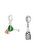  image of the-love-silver-collection-sterling-silver-set-of-2-drinks-charms-glass-and-champagne-bottle