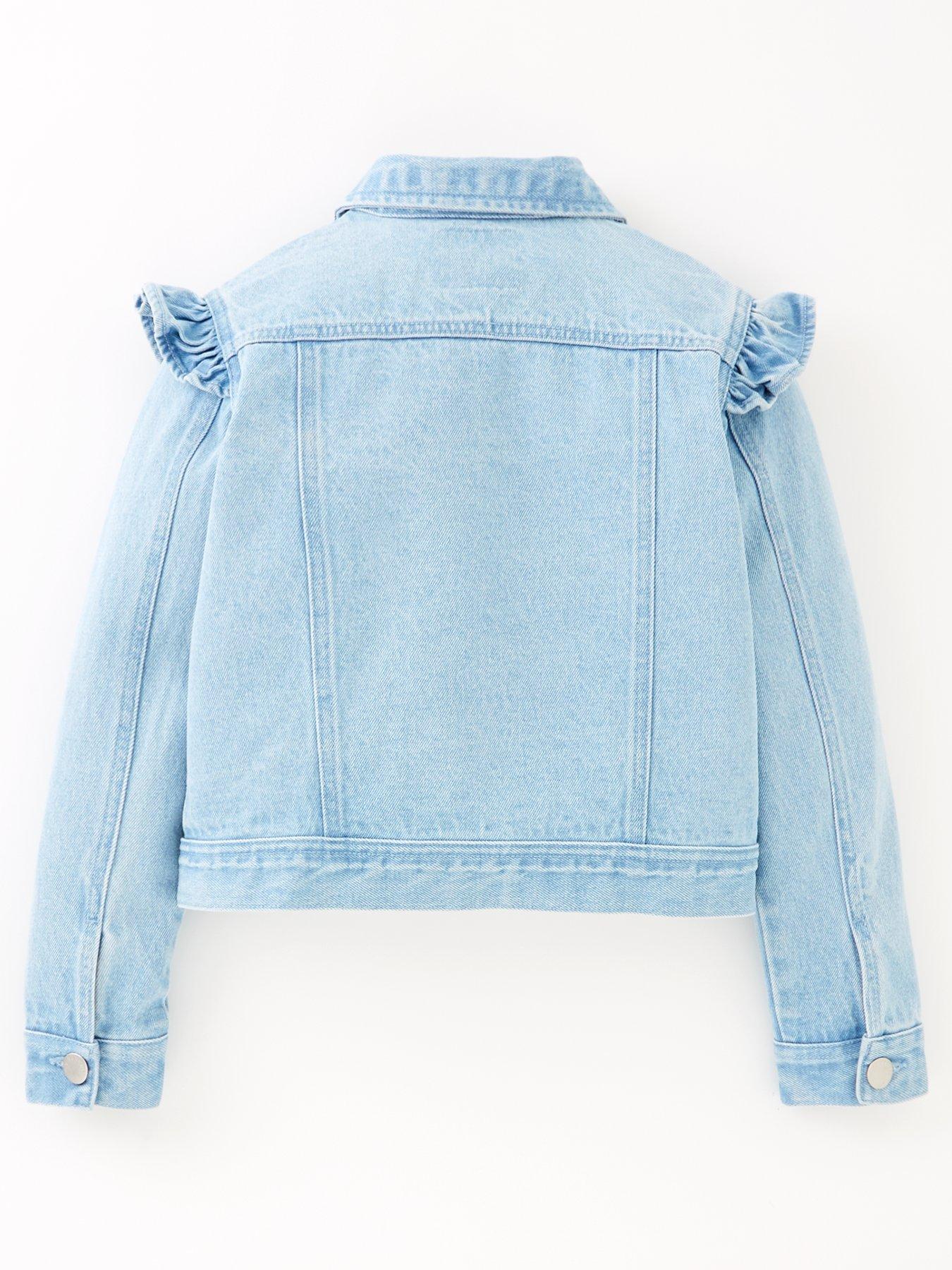 Denim jacket hot sale frill shoulder