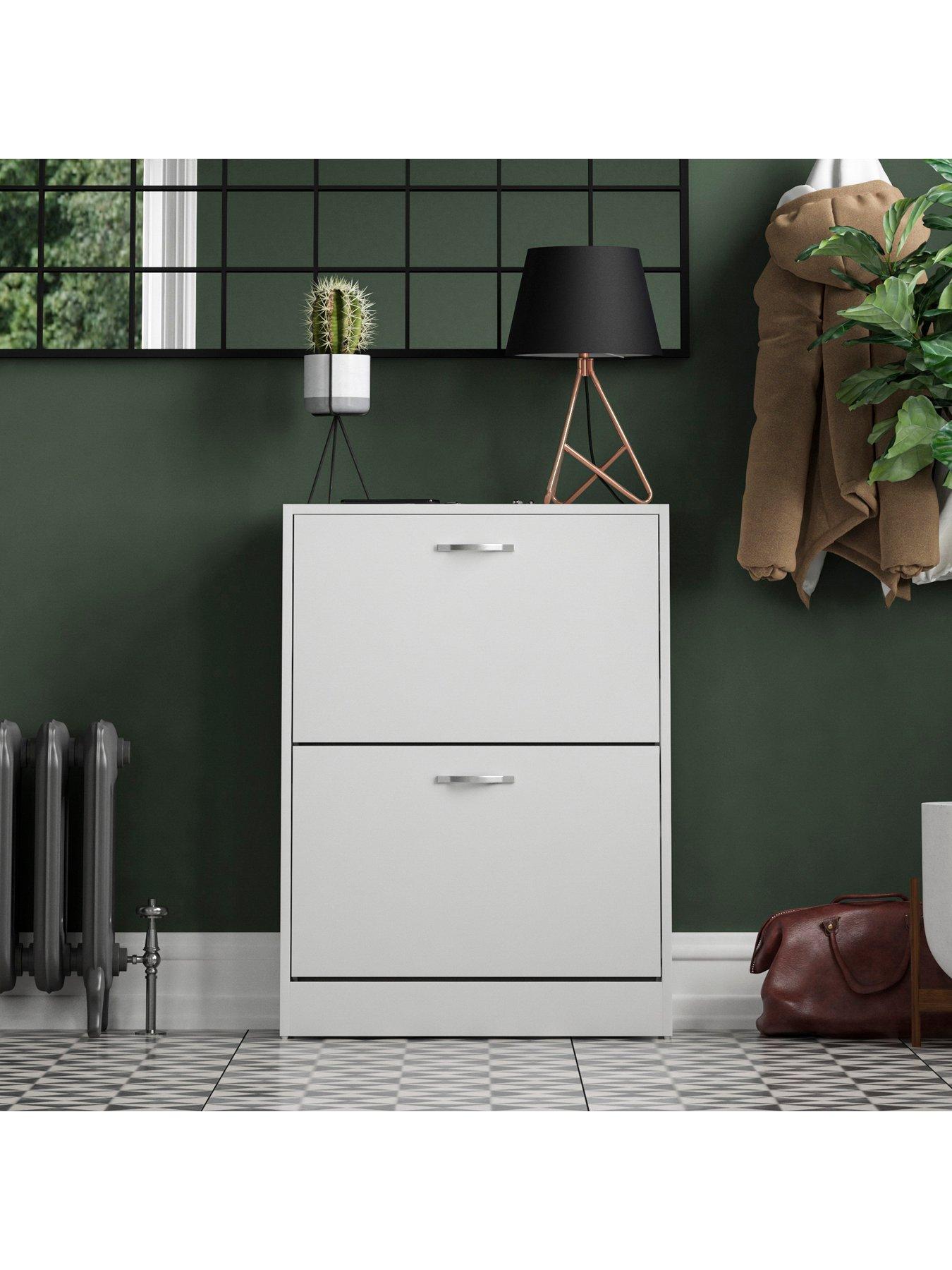  image of vida-designs-bree-2-drawer-shoe-cabinet