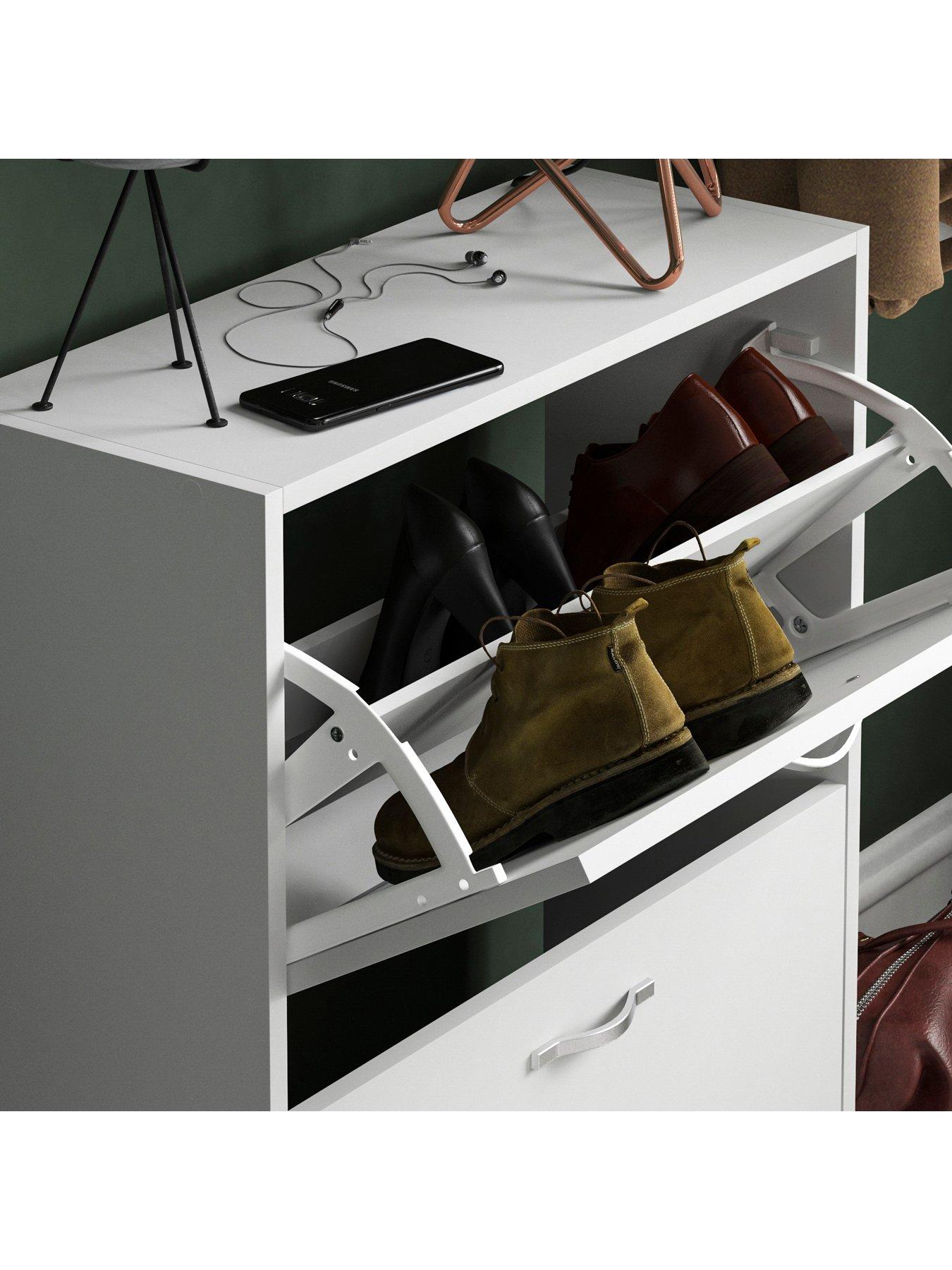  image of vida-designs-bree-2-drawer-shoe-cabinet