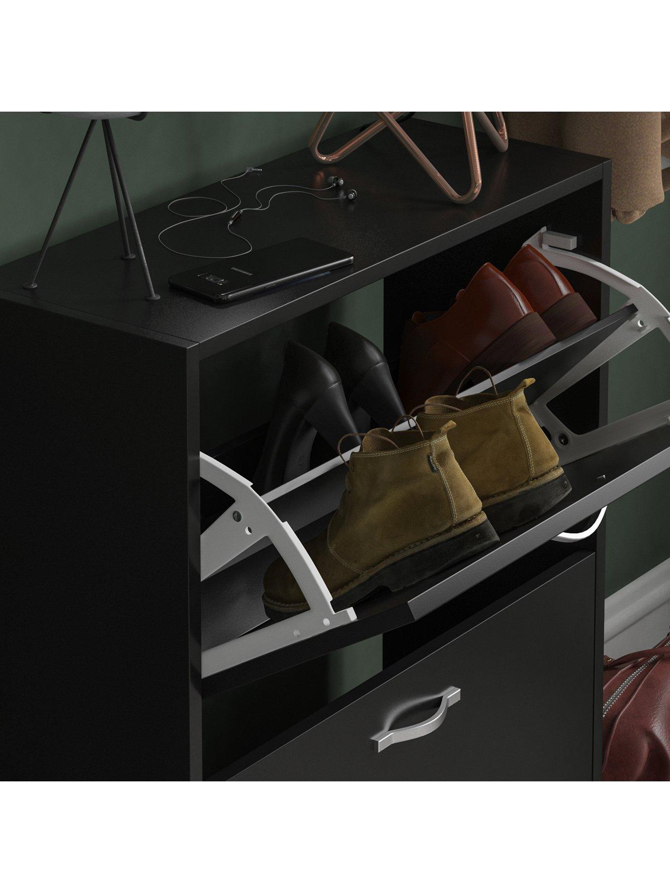  image of vida-designs-bree-2-drawer-shoe-cabinet