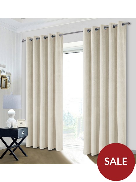 very-home-valentina-embossed-velour-blackout-eyelet-curtains