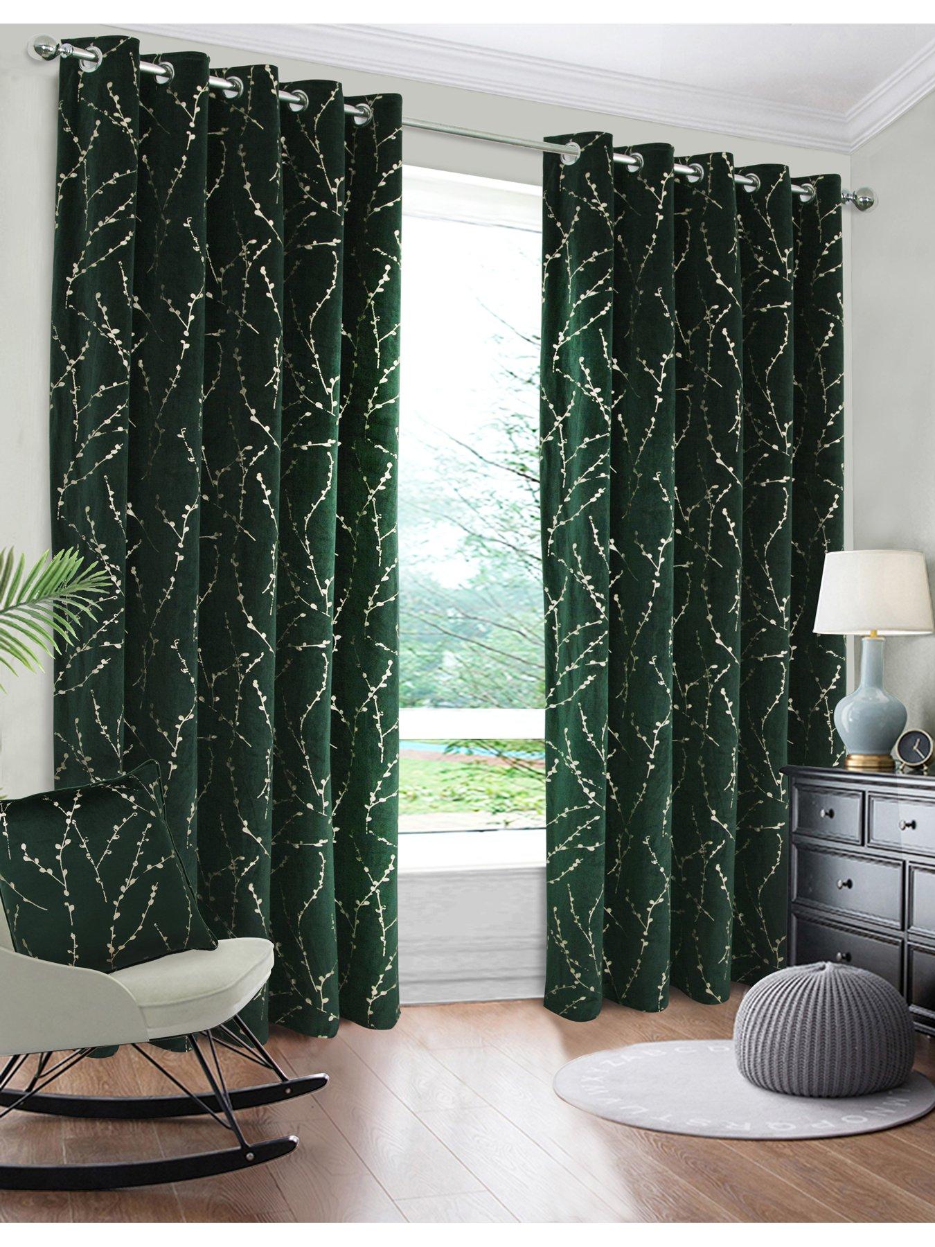 Very Home Thermal Velour Lined Eyelet Curtains