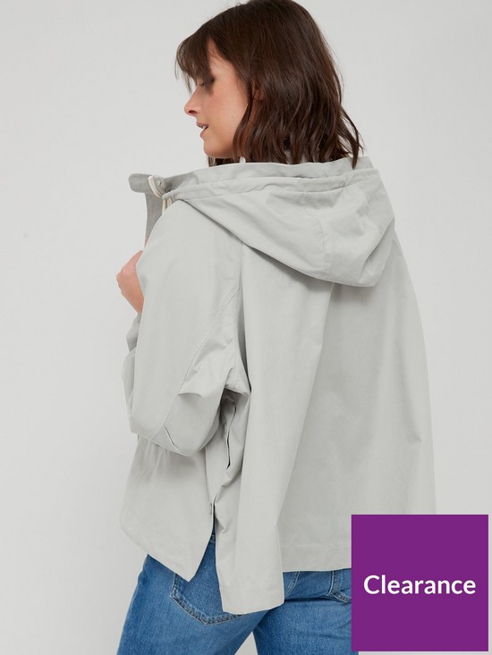 stillFront image of v-by-very-a-line-hooded-jacket-pale-sage