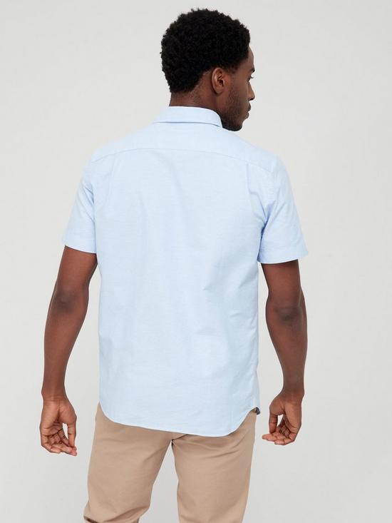 stillFront image of lacoste-core-short-sleeved-shirt-blue