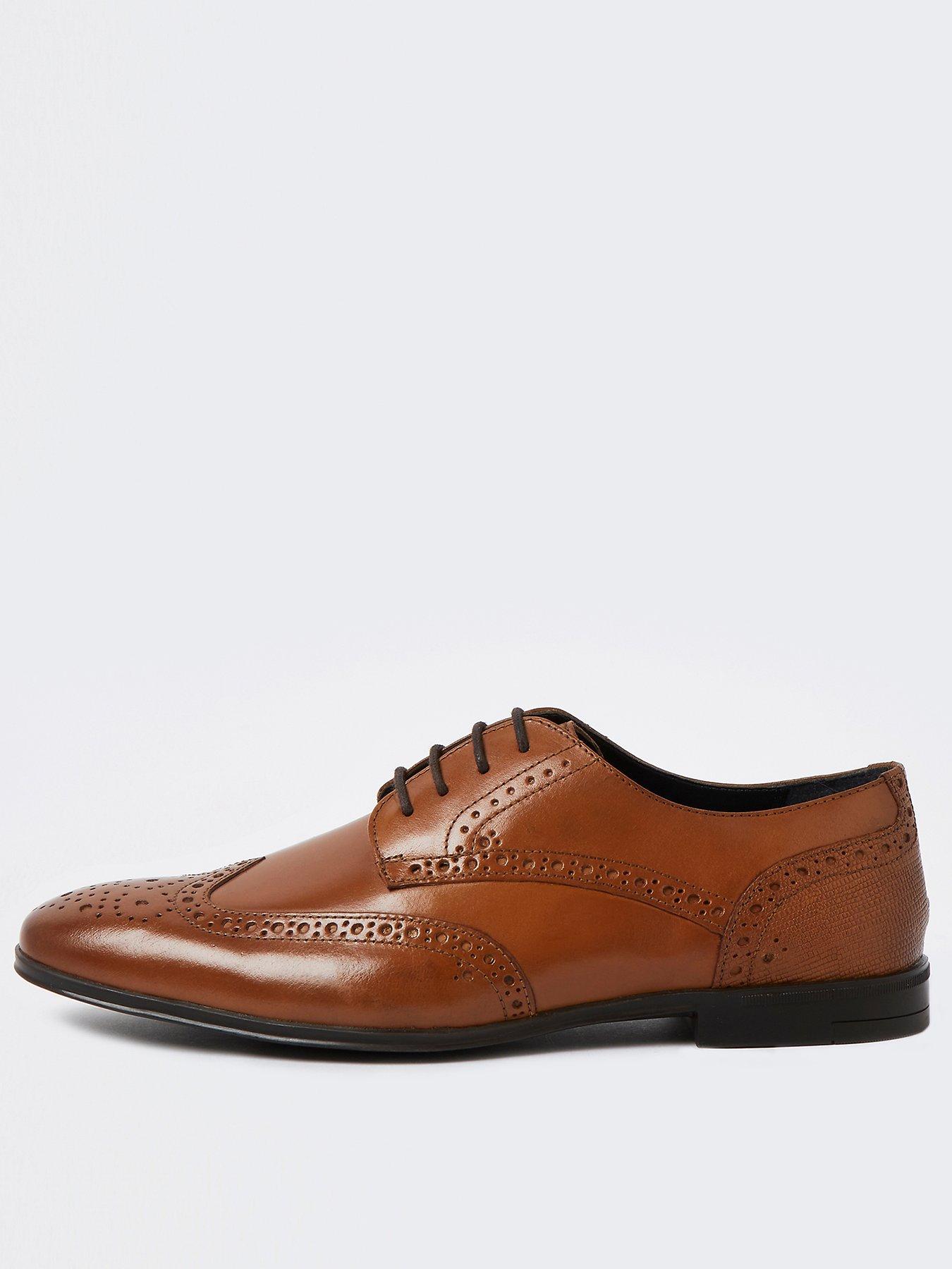 Mens tan wide fit on sale shoes