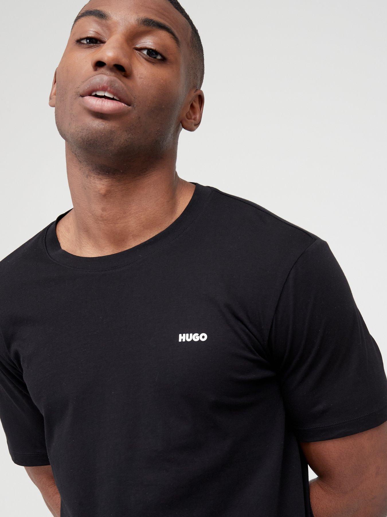 HUGO Dostalgi T-Shirt Manica Corta Uomo, Colore Naturale, Taglia S – Maglia Basic Di Qualità, Cotone Morbido, Stile Semplice E Minimal