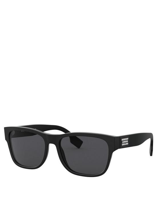 front image of burberry-square-frame-blacknbspsunglasses