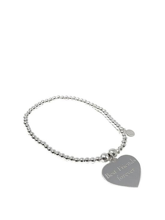 front image of say-it-with-diamonds-engraved-heart-bracelet